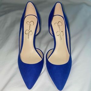 JESSICA SIMPSON Blue Suede Heels